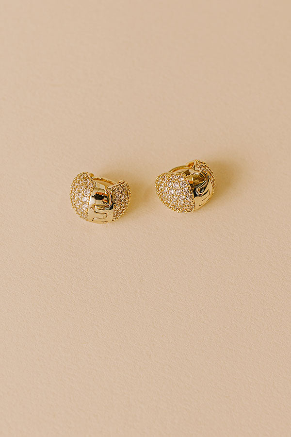 Melina Maria Lil' Norah Pave Huggie Earrings