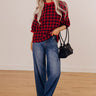 Checkmate Chic Houndstooth Knit Top Image - 1
