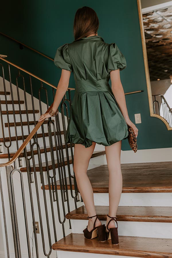 Cranberry Martini Mini Dress in Hunter Green Image - 2