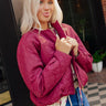 Evening Chill Quilted Jacket in Merlot Image - 1