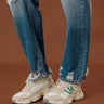 The Dash Faux Leather Sneaker in White Image - 1
