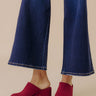 Jayde Corduroy Platform Clog Heels in Wine Image - 1
