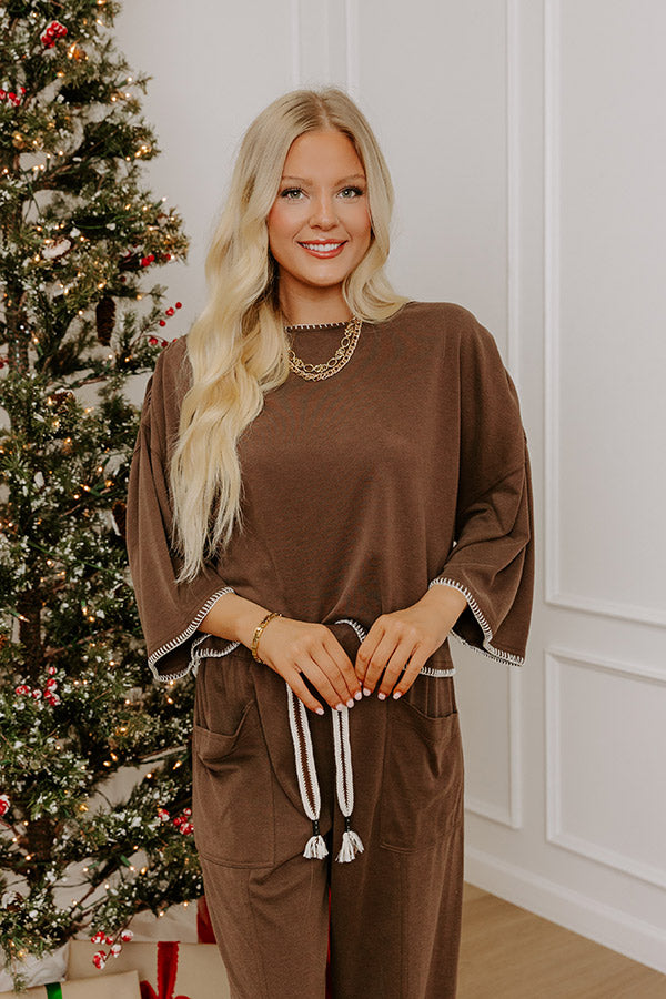 Simple Comforts Shift Top in Chocolate
