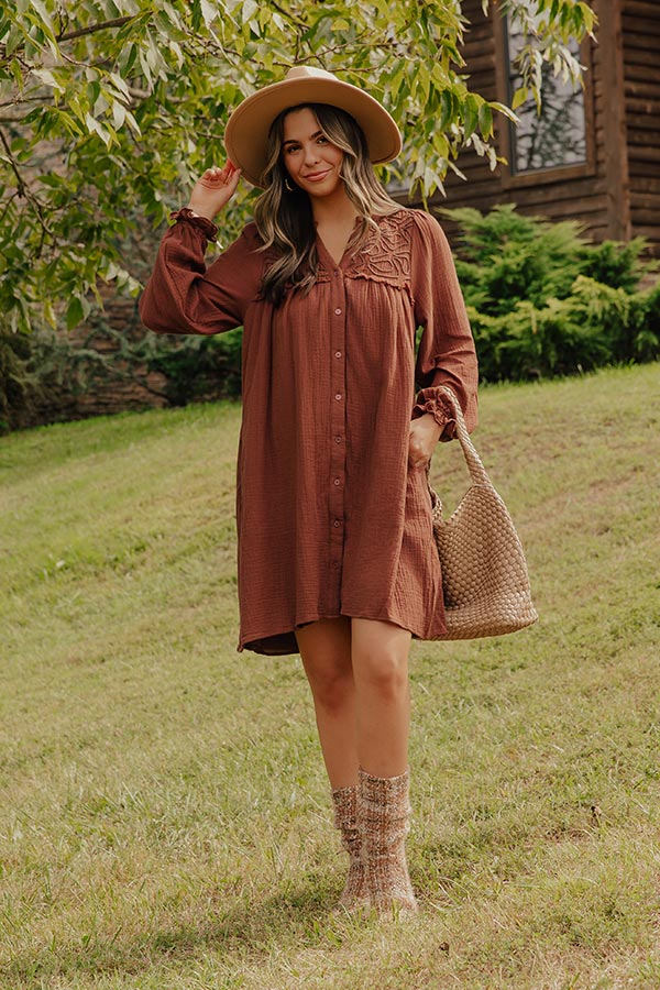 Soho Strolls Embroidered Mini Dress Image - 2