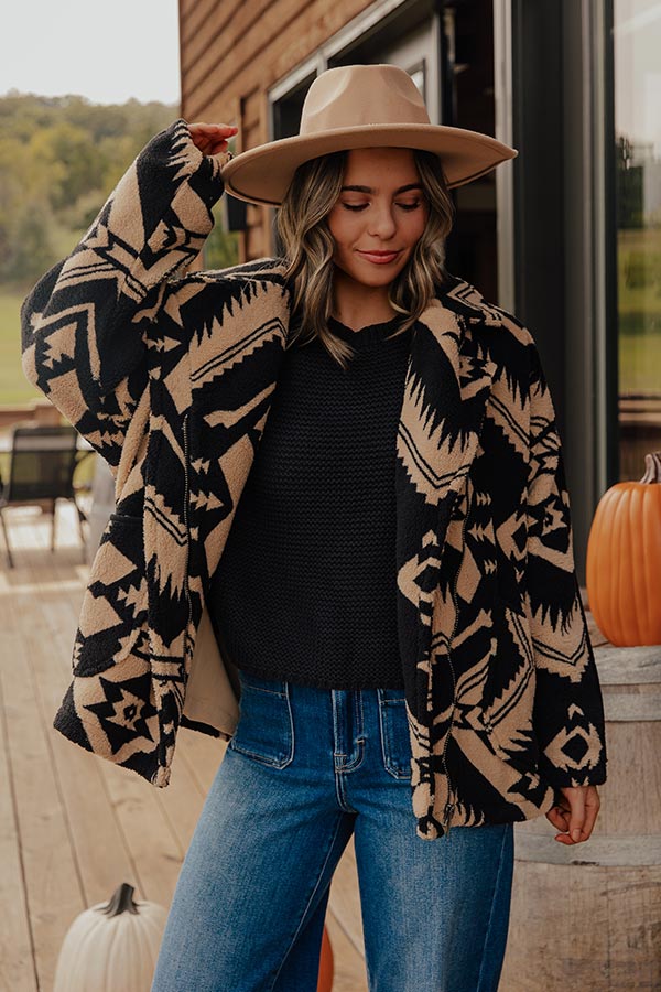 Arizona Bonfire Oversized Sherpa Jacket