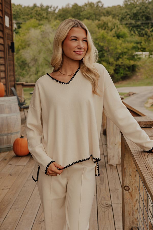 Serene Energy Knit Sweater Top