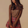Darling Daydream Lace Ruffle Top in Chocolate Image - 1