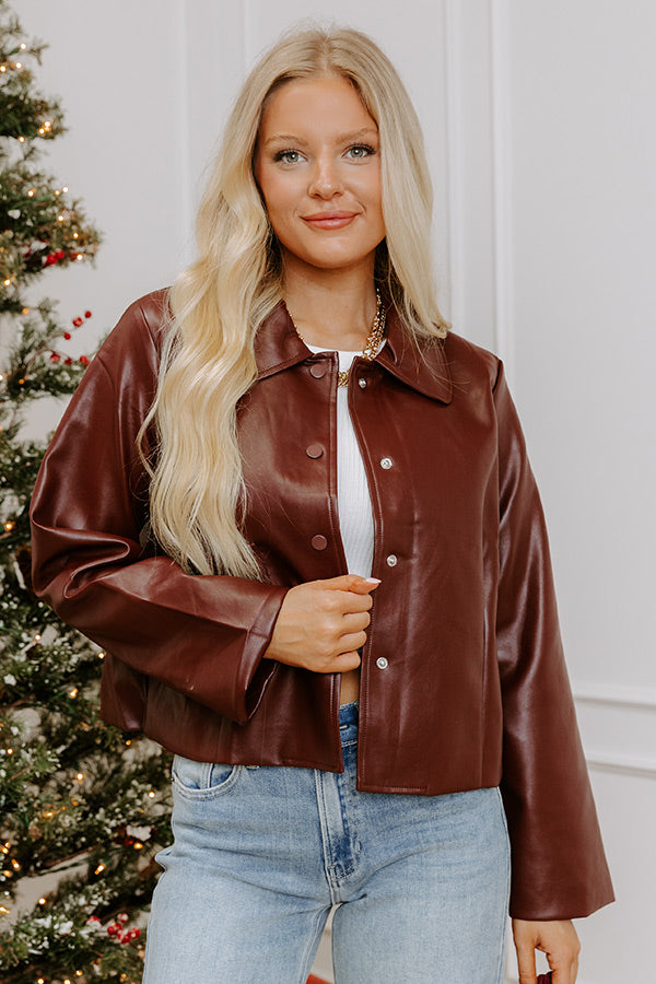 Night On The Town Faux Leather Jacket Image - 2