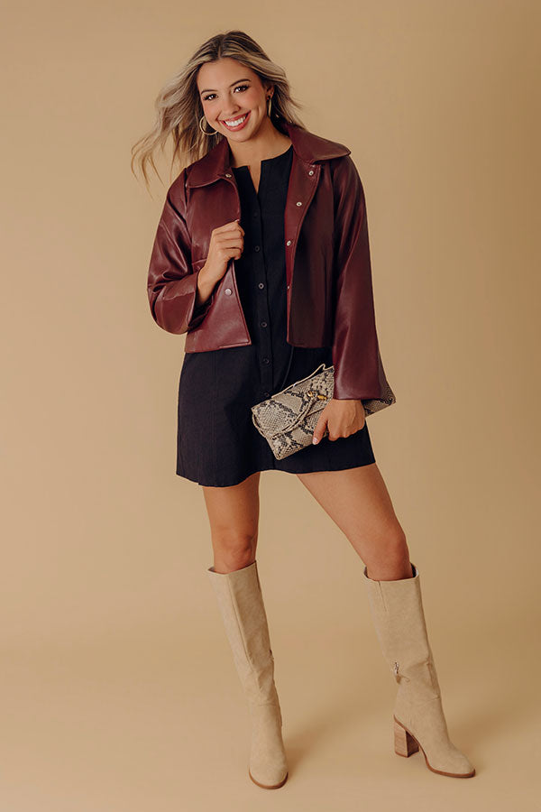 Night On The Town Faux Leather Jacket Image - 2