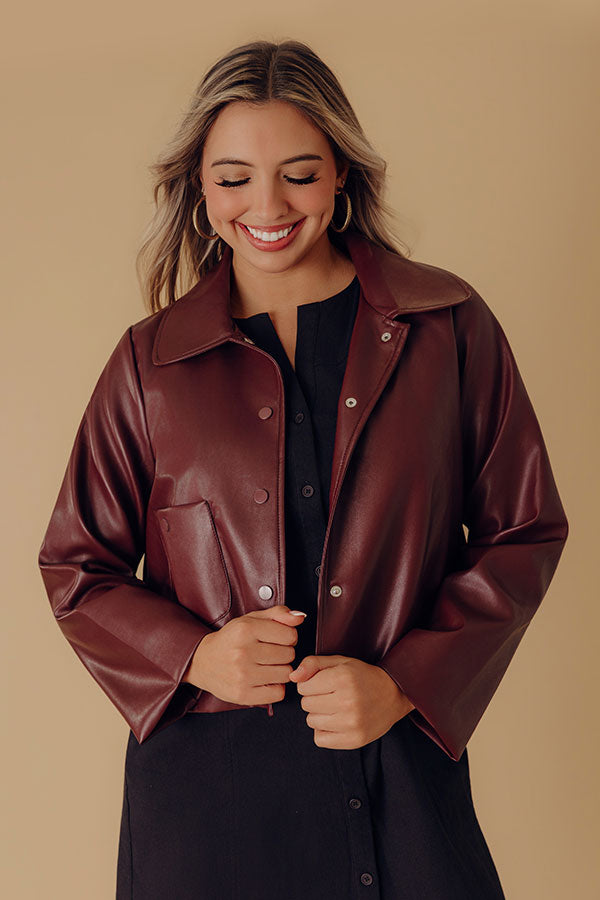Night On The Town Faux Leather Jacket