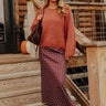 Effortless Spots High Waist Satin Midi Skirt Image - 1