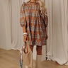 Floral Sonata Pleated Mini Dress in Mocha Image - 1