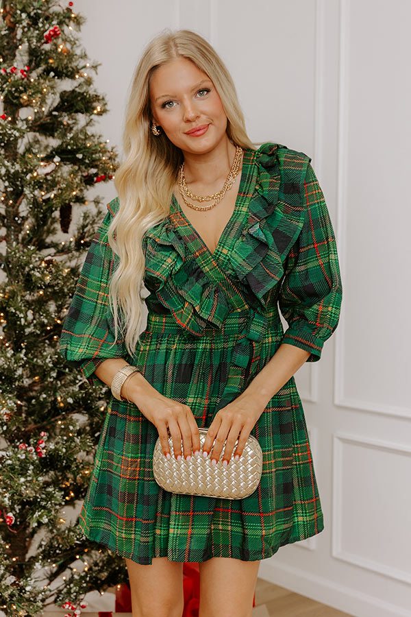 plaid holiday mini dress Cozy Cheer Plaid Mini Dress | Festive & Flirty Style