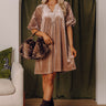 Social Season Embroidered Velvet Mini Dress Image - 1