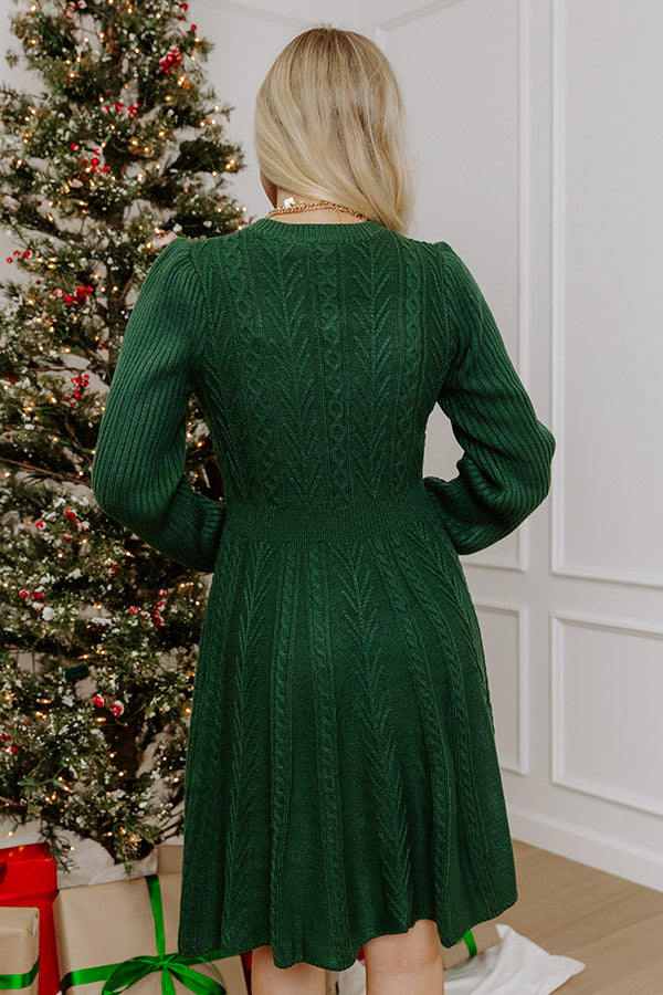 green holiday sweater dress Green Holiday Dress