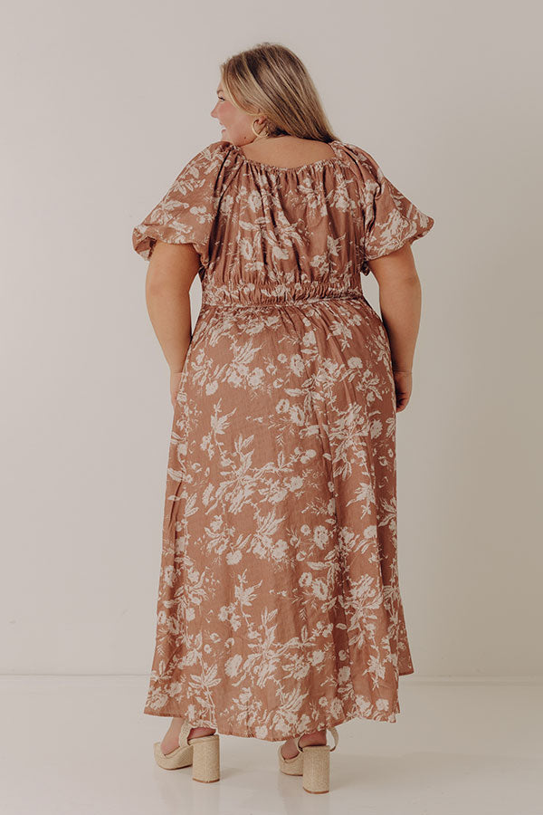 Wildflower Kiss Floral Midi Dress Curves Image - 4