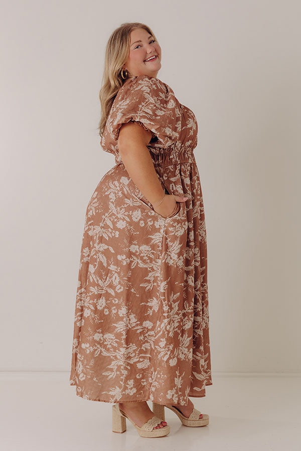 Wildflower Kiss Floral Midi Dress Curves Image - 3