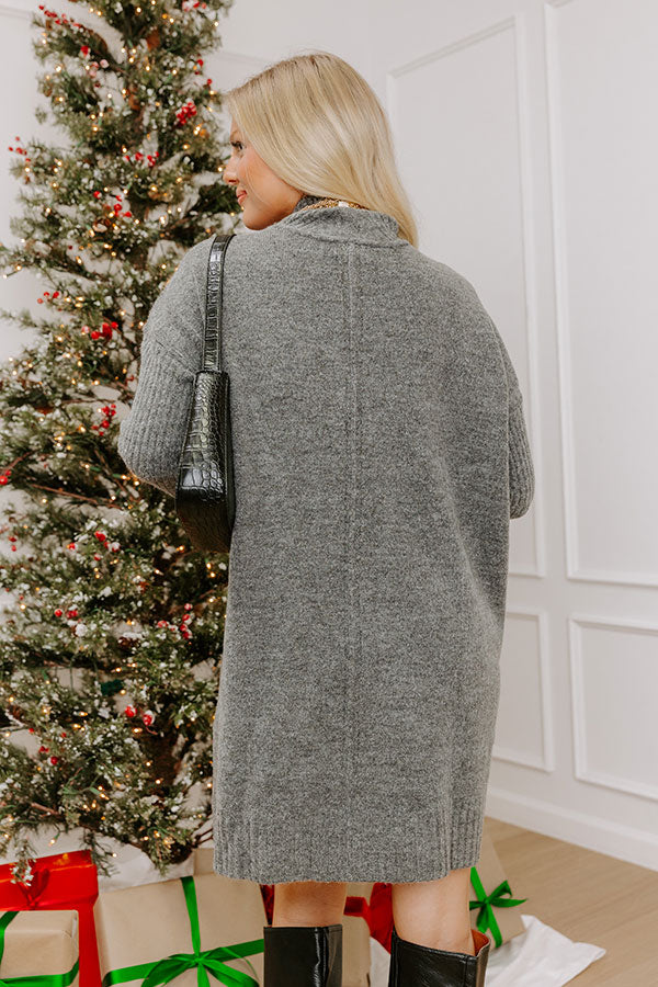 Soho Soft Knit Sweater Mini Dress in Charcoal M / Charcoal Soho Soft Knit Sweater Mini Dress in Charcoal M / Charcoal