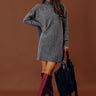 Soho Soft Knit Sweater Mini Dress in Charcoal Image - 1