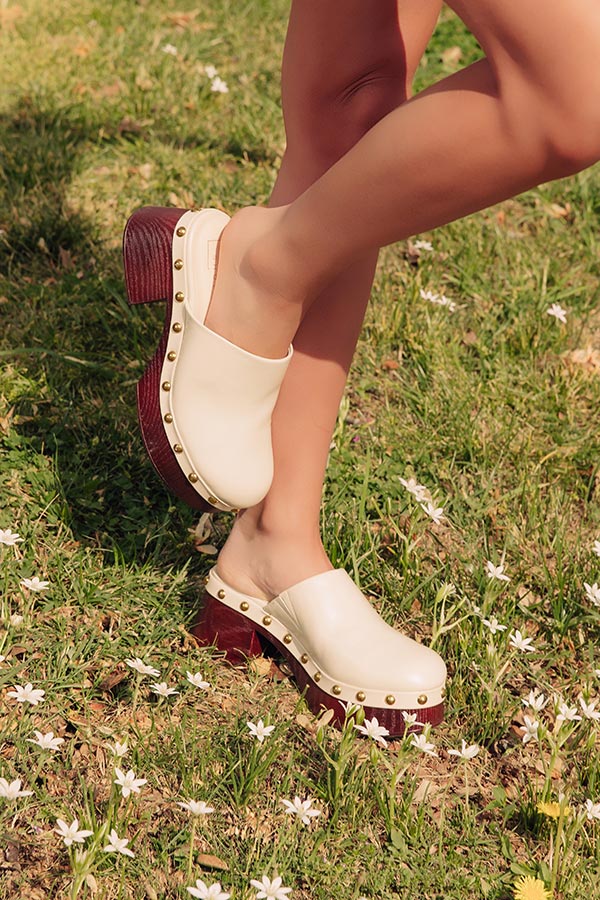 The Lily Faux Leather Clogs