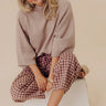Downtown Cozy Knit Sweater Top in Light Mocha Image - 1