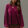 Cozy Moments Eyelash Knit Sweater in Maroon Image - 1