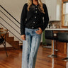 Sparkle Season Embellished Knit Cardigan in Black Image - 1