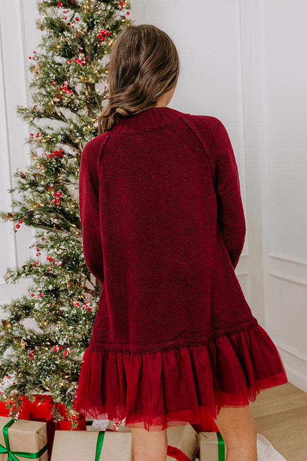 Upper East Chic Knit Sweater Mini Dress in Merlot S / Merlot Upper East Chic Knit Sweater Mini Dress in Merlot S / Merlot