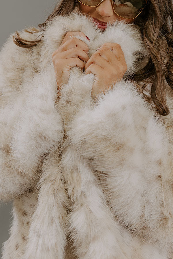 City of Lights Faux Fur Leopard Jacket Image - 2