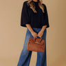 Downtown Cozy Knit Sweater Top in Black Image - 1