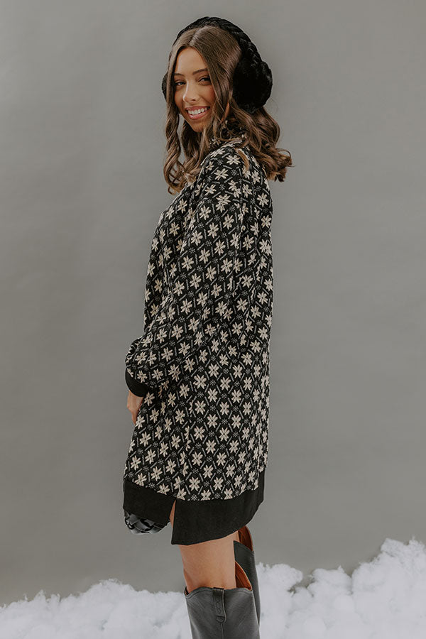 knitted jacquard mini dress Mini jacquard knit dress Bicolor For Women
