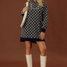 Petal Party Floral Knit Jacquard Mini Dress Image - 1