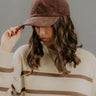 Girl On The Go Corduroy Baseball Cap in Chestnut Image - 1