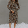 Metro Muse Knit Leopard Midi Dress Image - 1