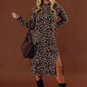 Metro Muse Knit Leopard Midi Dress Image - 1