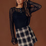 Darling Daydream Lace Ruffle Top in Black Image - 1