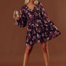 Evening Garden Floral Jacquard Mini Dress Image - 1