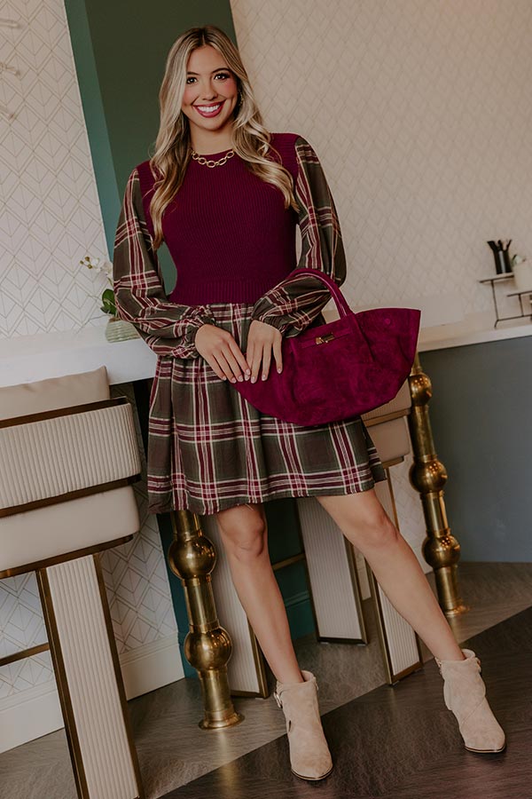 Mulberry Kiss Plaid Mini Dress Image - 2
