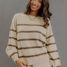 Cozy Darling Stripe Knit Sweater Image - 1