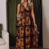 Blooming Grace Floral Tiered Midi Dress Image - 1