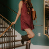 Madison Avenue Chic Faux Suede Mini Dress Image - 1