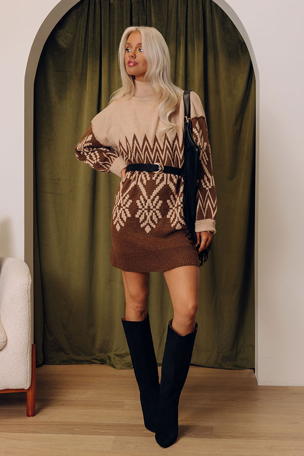 City Snowfall Knit Sweater Mini Dress Image - 1
