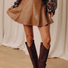 The Hazel High Waist Faux Leather Mini Skirt Image - 1