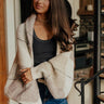 Cozy Lane Knit Plaid Shrug Cardigan in Oatmeal Image - 1