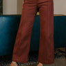 RISEN Sloane High Waist Wide Leg Jeans in Brown Image - 1