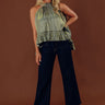 JUST USA Sailor High Waist Wide Leg Jean in Dark Wash Image - 1