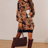 City Knit Affair Floral Mini Sweater Dress Image - 1