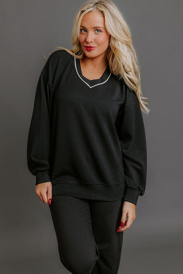 Elite Comfort Scuba Sweatshirt in Black