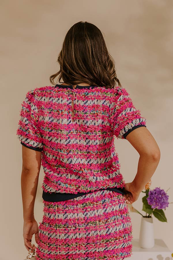 Chic Avenue Tweed Top Image - 5