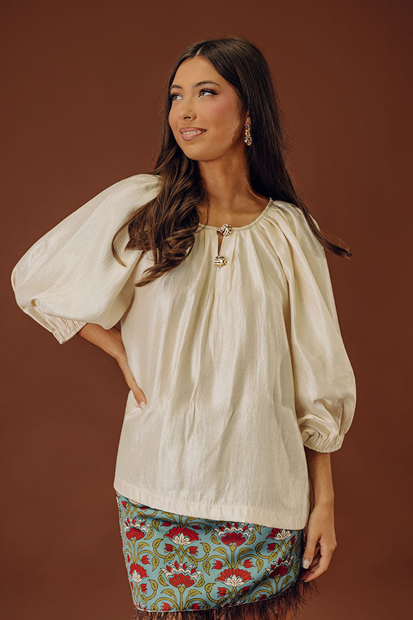 Social Chic Shift Top in Cream Image - 2